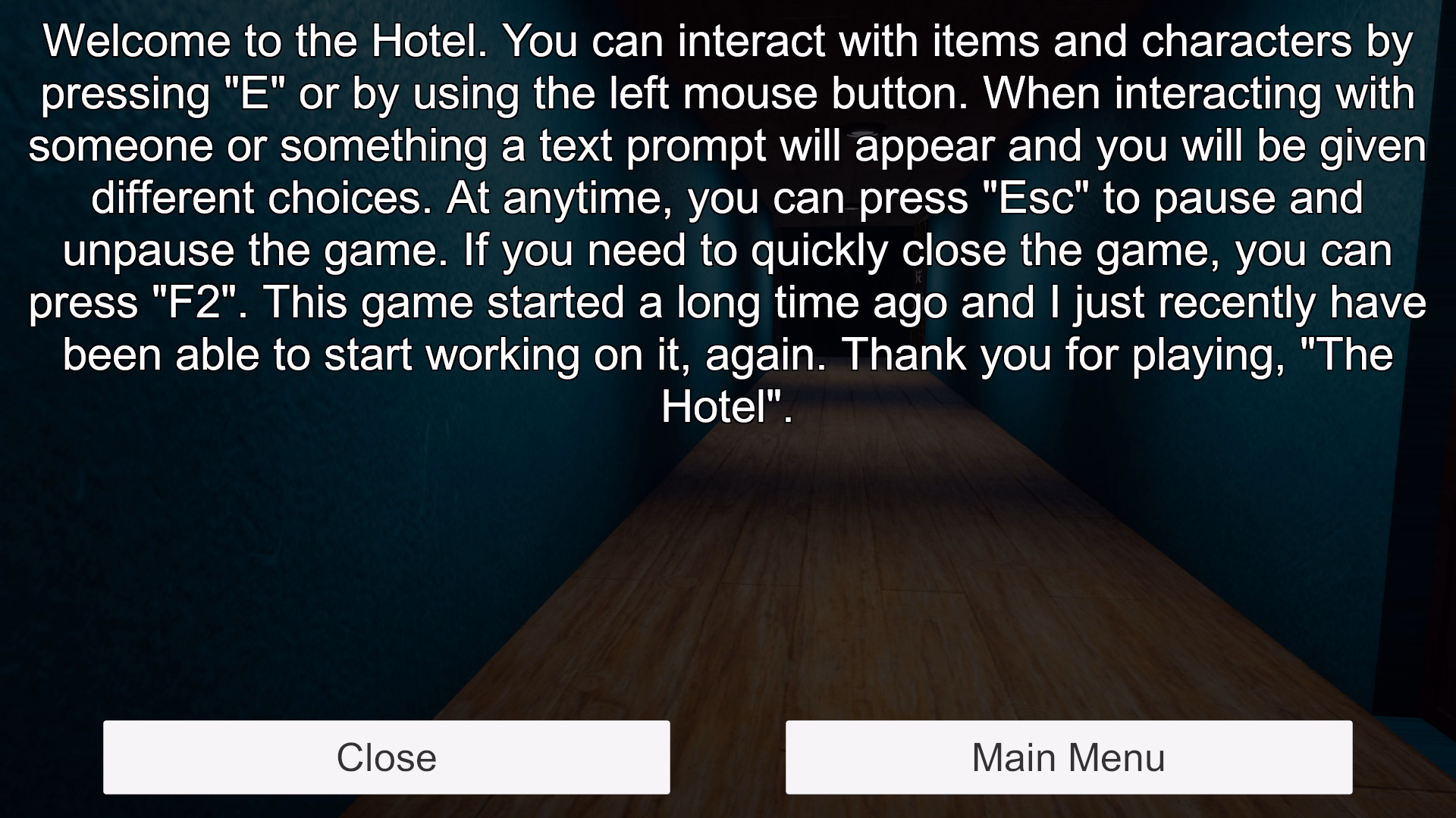 Unity Abandoned The Hotel [v0.1a] [Blue Slayer Gaming]