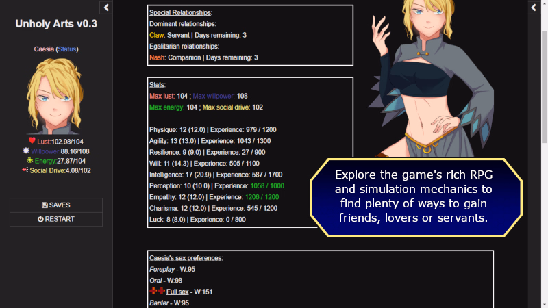 HTML Abandoned Unholy Arts [v0.4.6] [Deep Interactivity]