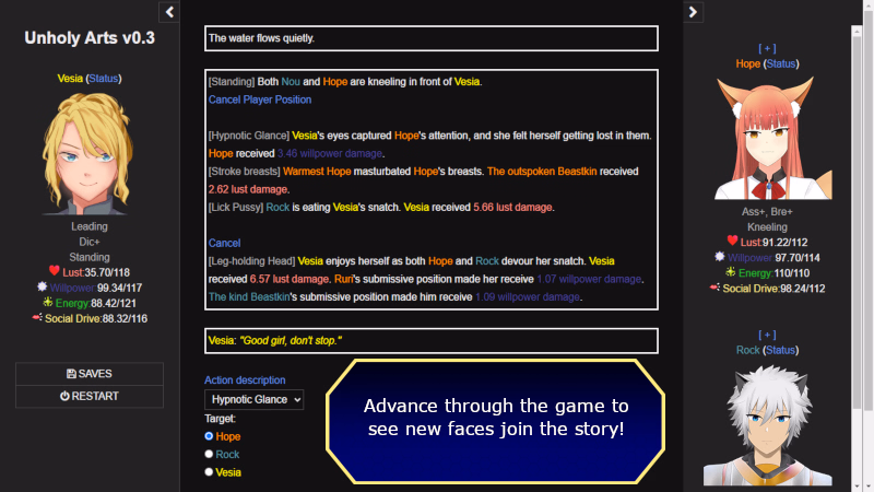 HTML Abandoned Unholy Arts [v0.4.6] [Deep Interactivity]