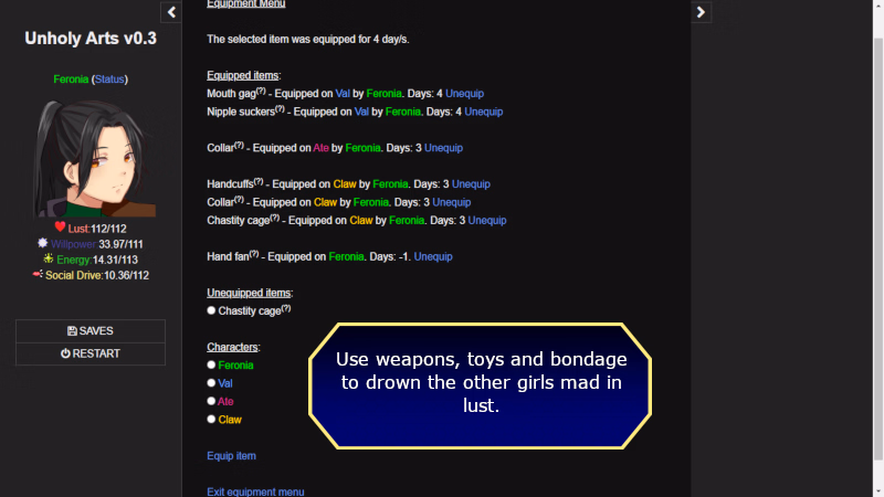 HTML Abandoned Unholy Arts [v0.4.6] [Deep Interactivity]