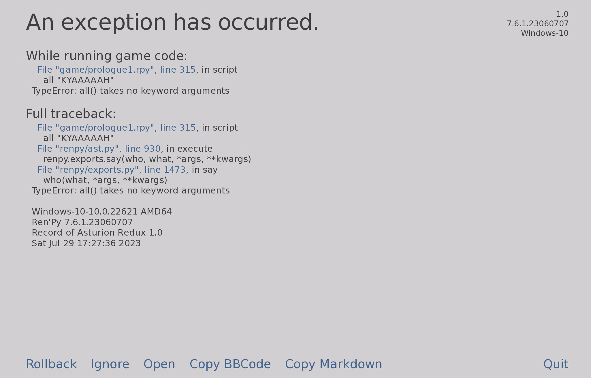 VN Ren'Py Completed Record of Asturion War Redux [v1.063] [Harold]