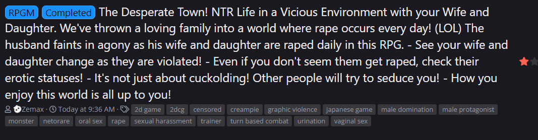 RPGM Completed The Desperate Town! NTR Life in a Vicious Environment with Your Wife and Daughter [Final] [BABYLON]
