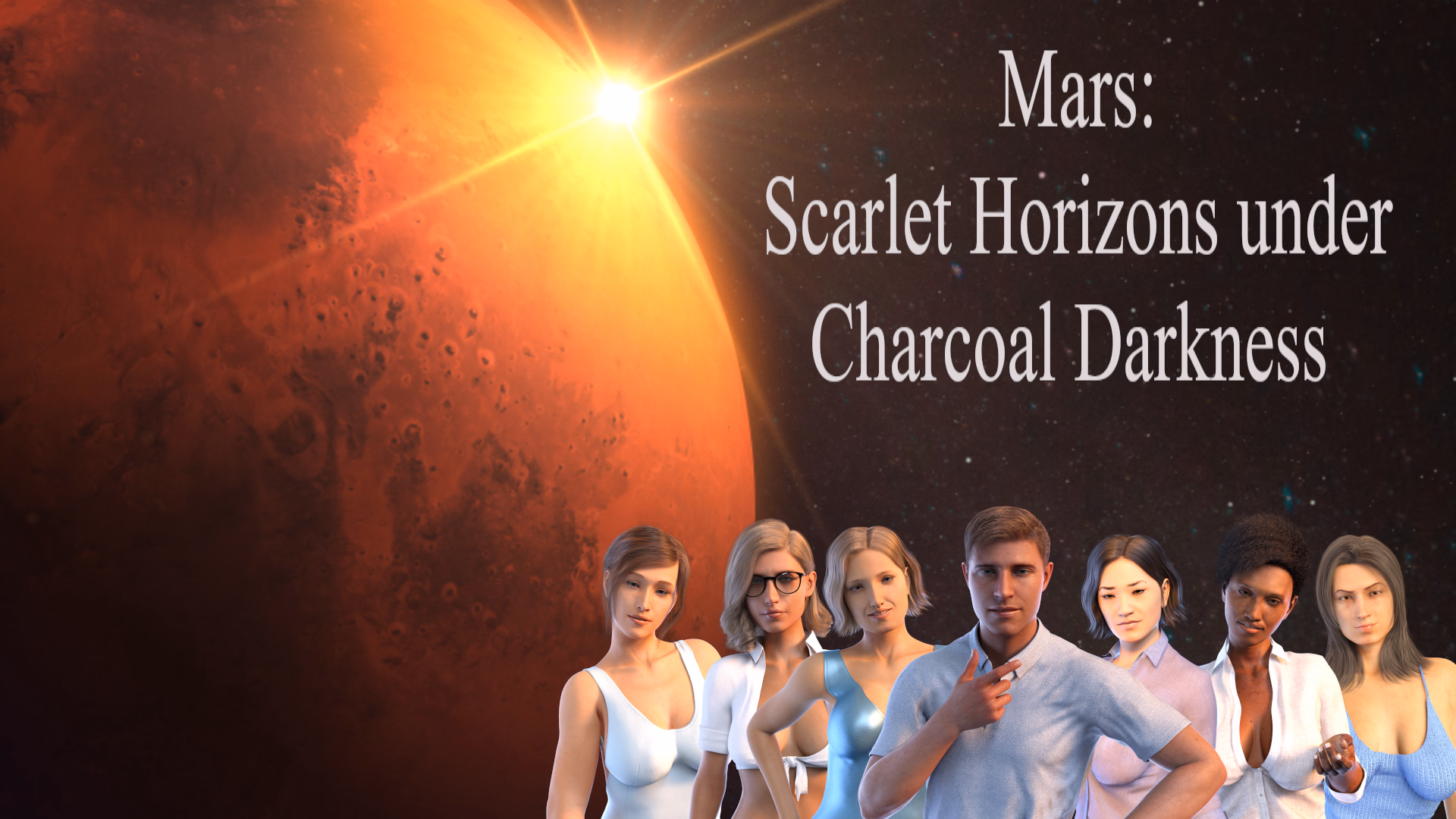 VN Ren'Py Abandoned Mars: Scarlet Horizons Under Charcoal Darkness [v1.06] [Just Aaron Art]