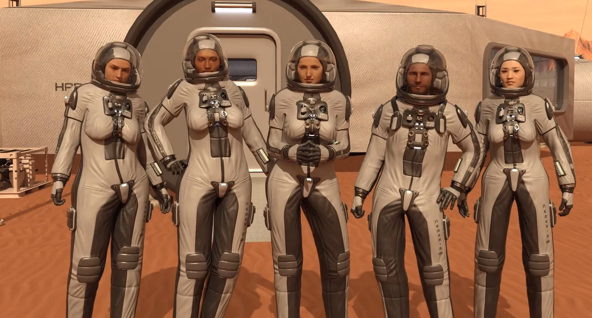 VN Ren'Py Abandoned Mars: Scarlet Horizons Under Charcoal Darkness [v1.06] [Just Aaron Art]