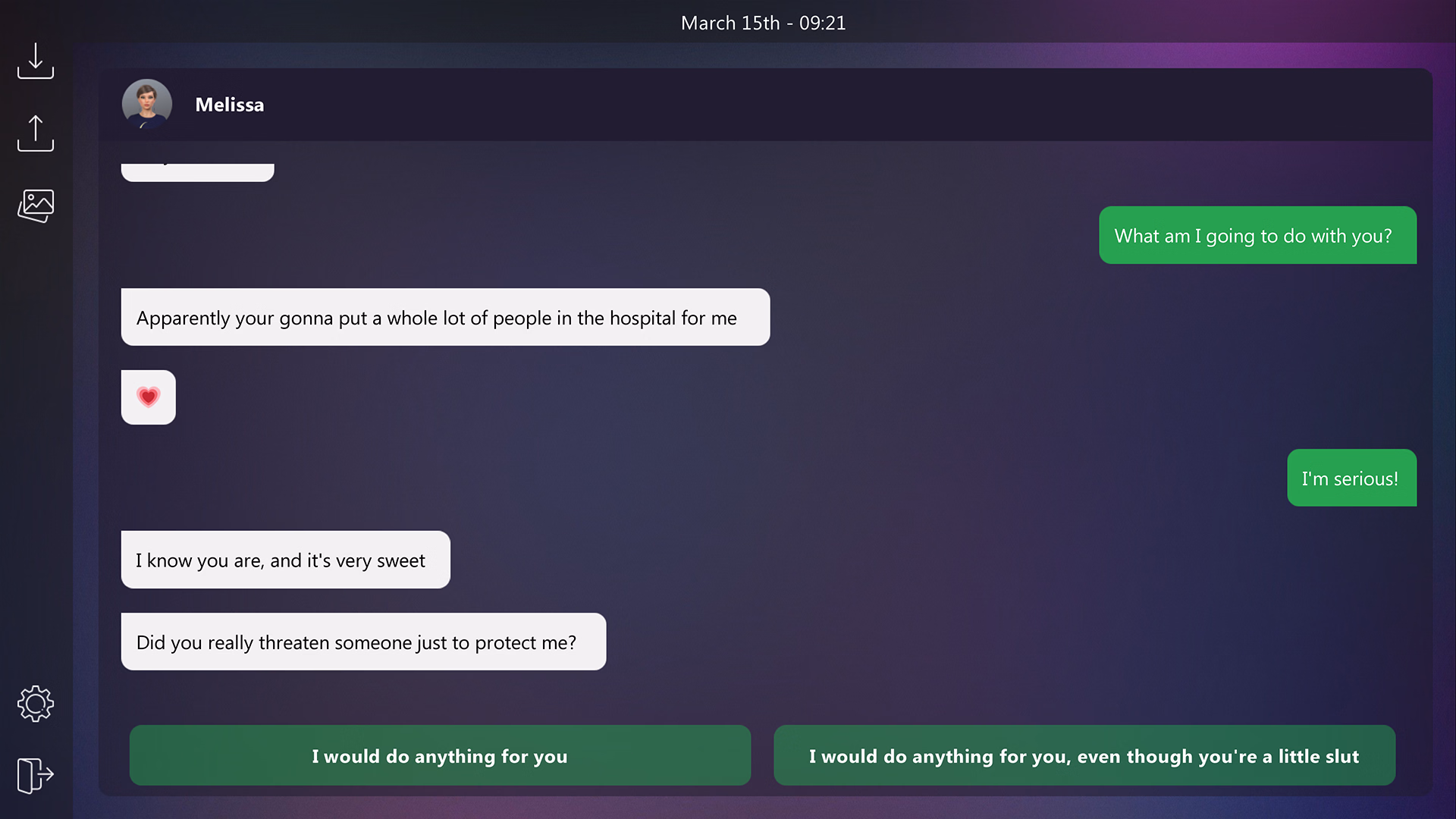 VN Ren'Py Completed Dirty Texts - Melissa's Secret [v1.0] [RoyalCandy]
