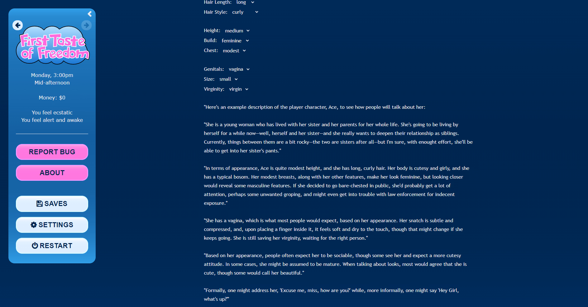 HTML Abandoned First Taste of Freedom [v0.1.0b] [PinkestPetunia]