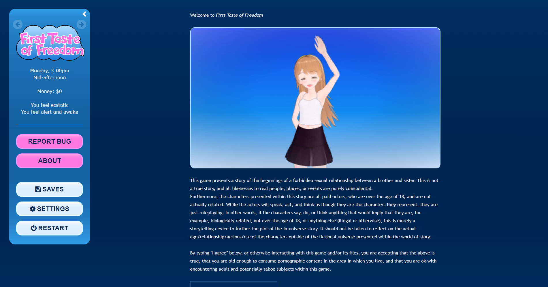 HTML Abandoned First Taste of Freedom [v0.1.0b] [PinkestPetunia]