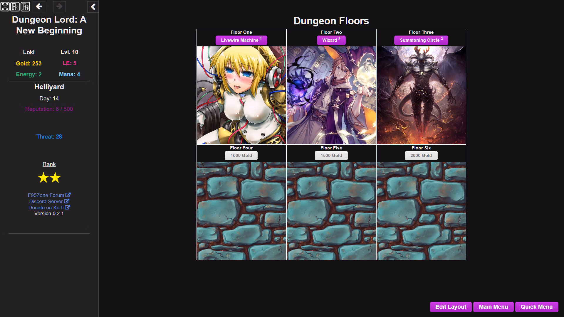 HTML Abandoned Dungeon Lord: A New Beginning [v0.2.2] [Dungeon Gaming]