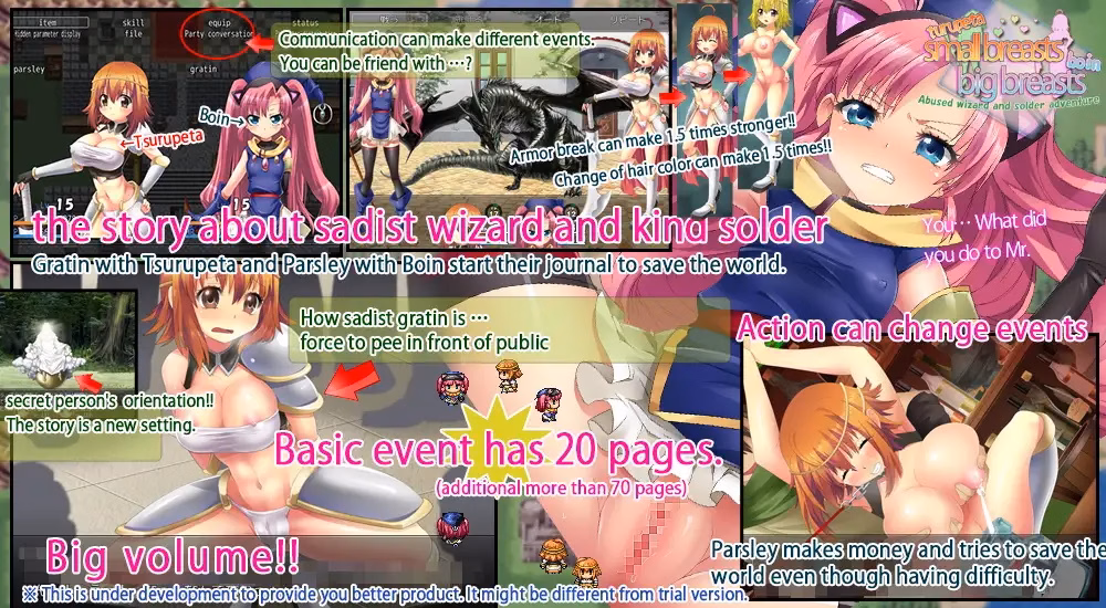 RPGM Completed TURUPETA(small breasts) BOIN(big breasts) ~Abused wizard and soldier adventure~ [Final] [Nuruhachi Pon Pon]