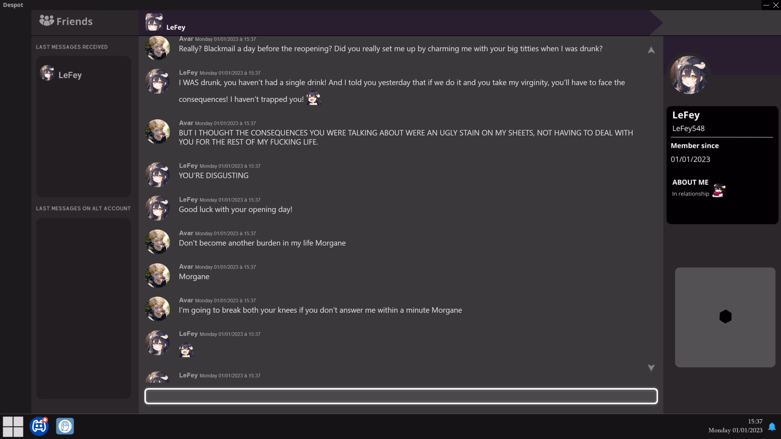 Others Onhold E-Thots: A NTR Game Set in a 100% interactive PC Interface [Ch.2 v2.6] [Archipote]