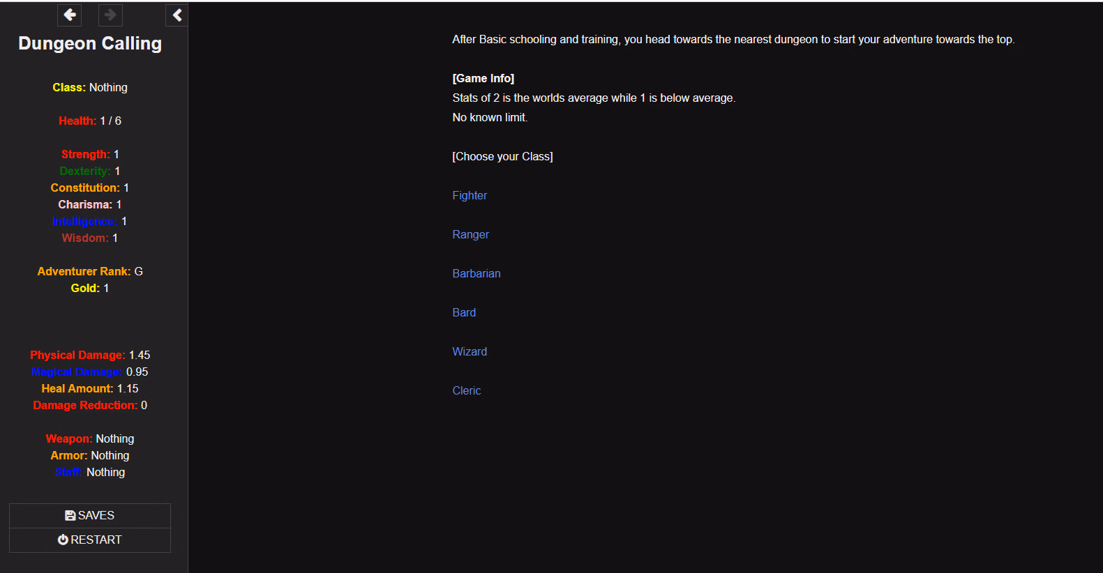 HTML Dungeon Calling [v0.1] [Sawwas]