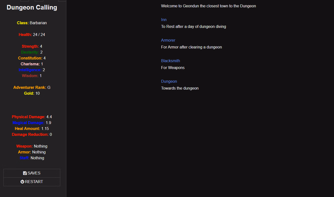 HTML Dungeon Calling [v0.1] [Sawwas]