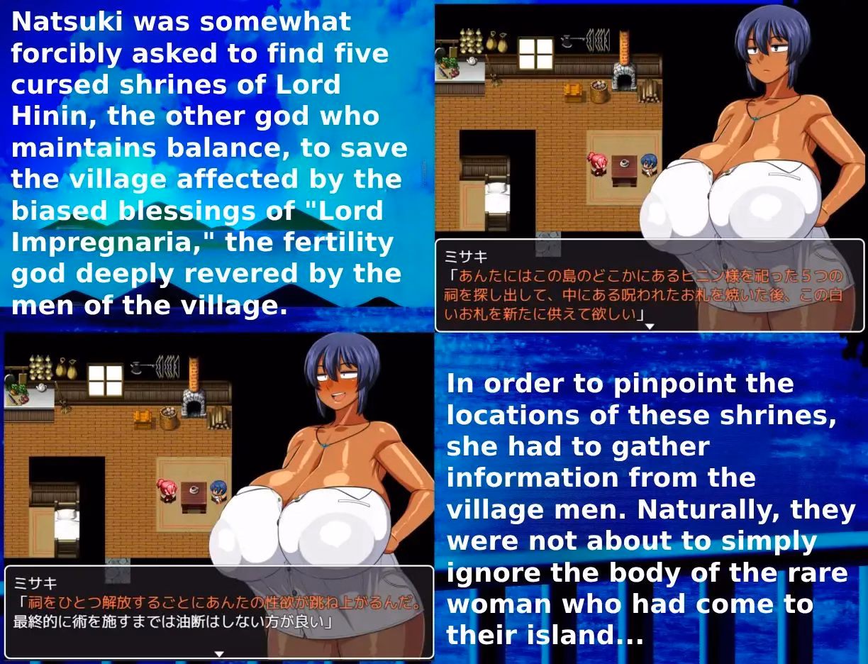 RPGM Completed Tanned Girl Natsuki: Impregnaria Village and the 5 Shrines [v1.11_MOD5] [natyusyo]
