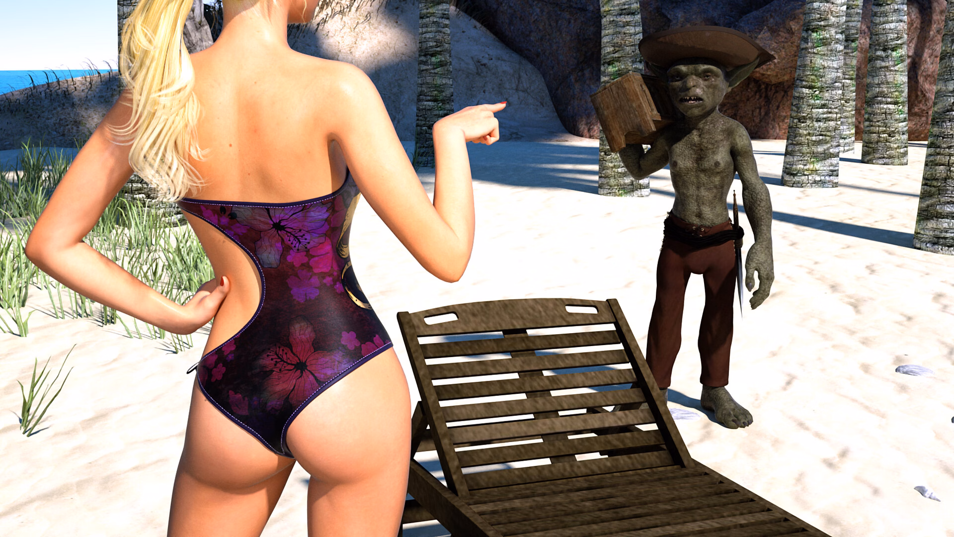 VN Ren'Py Completed Beach Bitch [v1.0] [Goblin Games Inc., Hibbli3d]