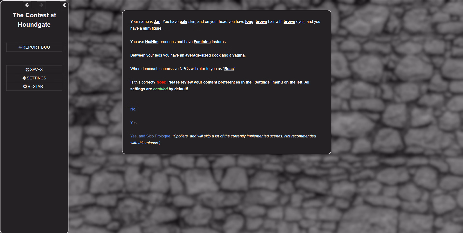 HTML Onhold The Contest at Houndgate [v2.5 Hotfix 1] [EroFlair]