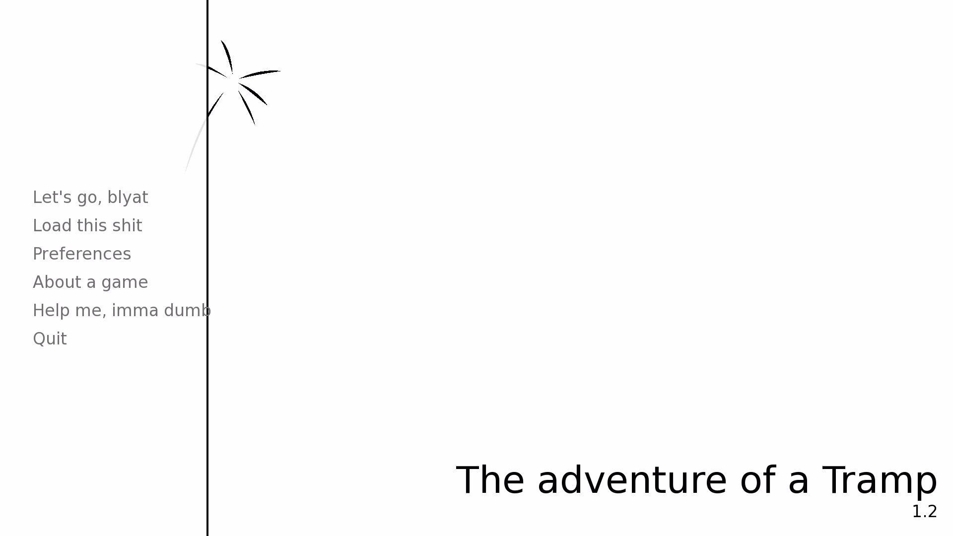 VN Ren'Py The Adventure of a Tramp [v1.2] [Anonymous Almighty]