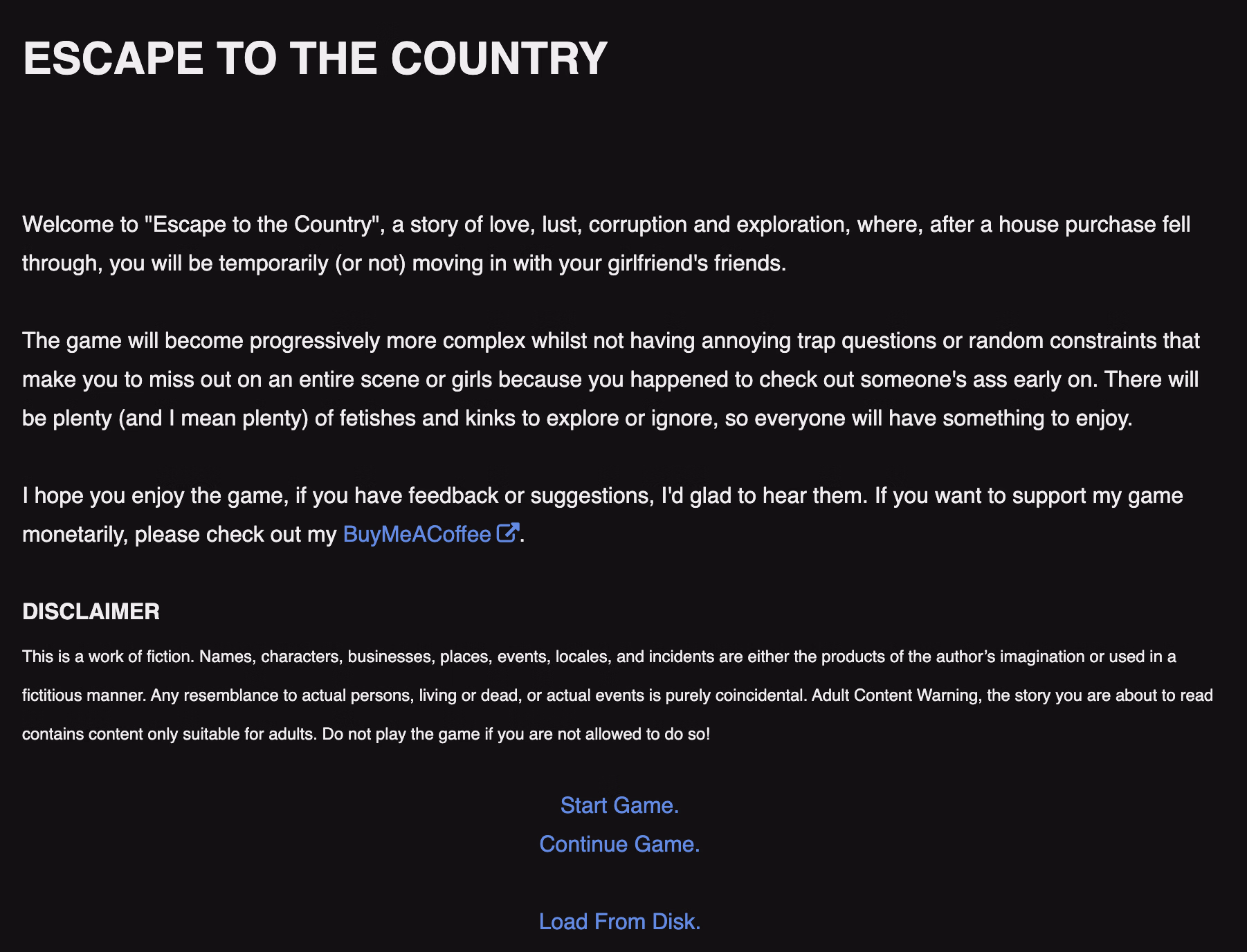 HTML Abandoned Escape to the Country [Day 1] [TastyGames]