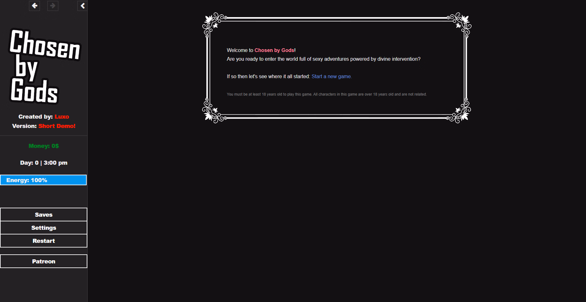 HTML Abandoned Chosen by Gods [v0.5 Alpha] [Luxo]