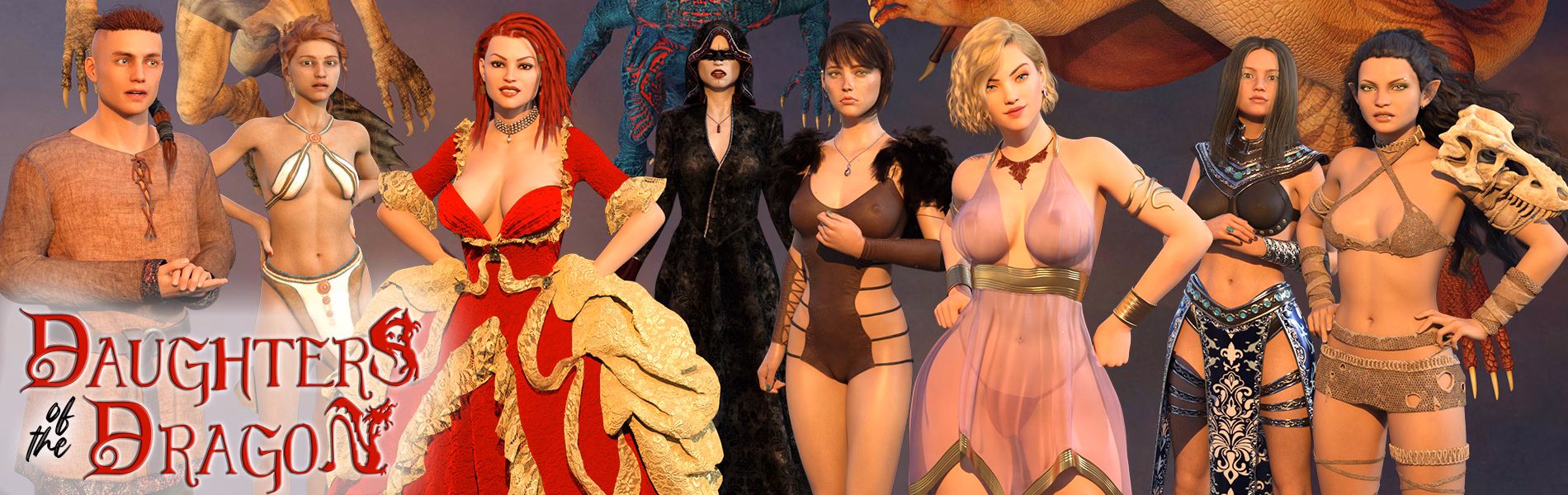 VN Ren'Py Daughters of the Dragon [v0.235] [Lewd Raccoon Games] download
