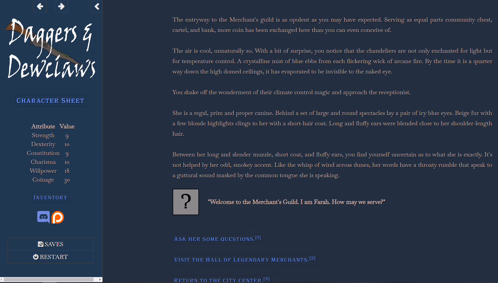 HTML Daggers & Dewclaws [v0.9.2] [Caretaker Publishing]