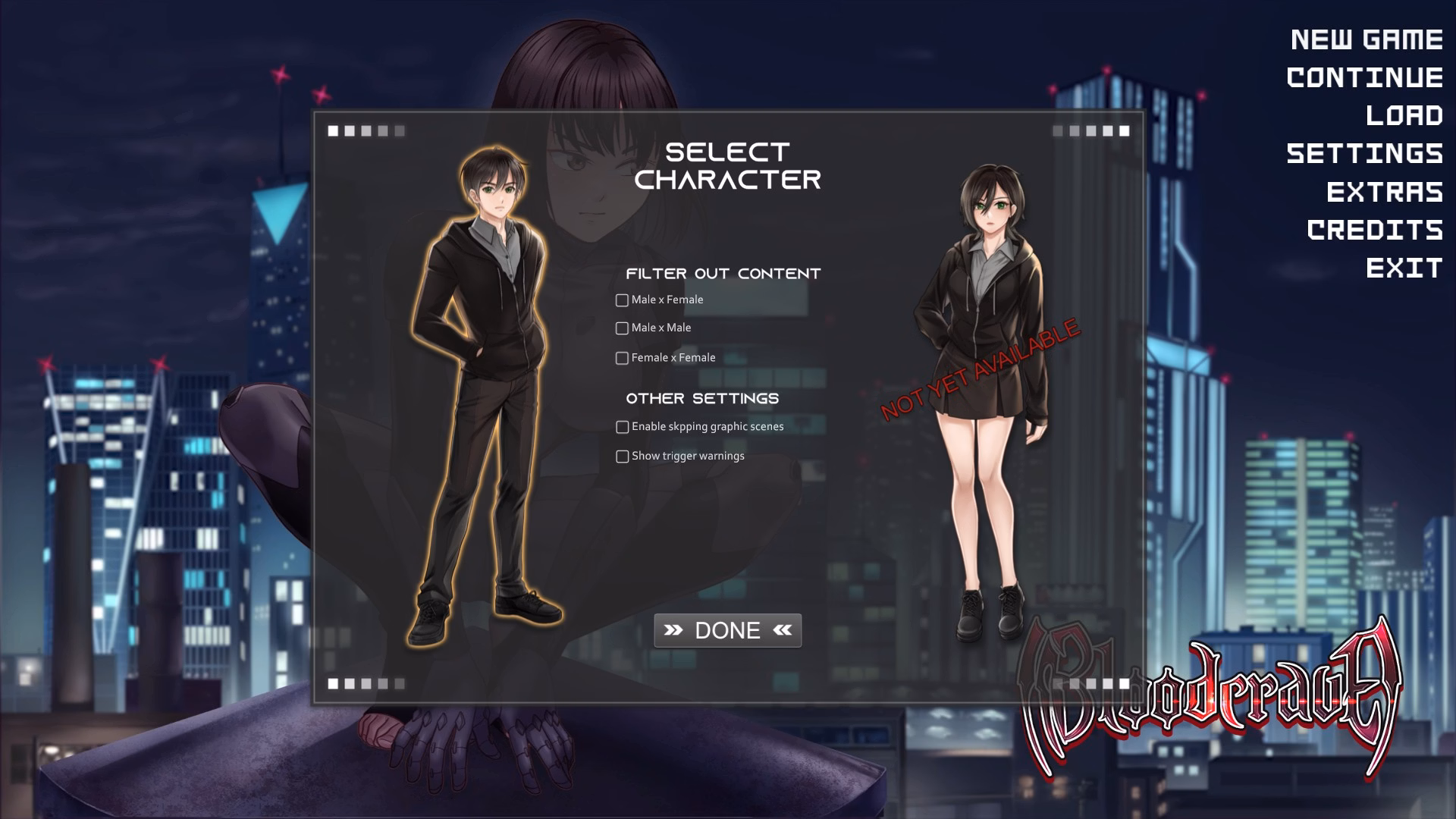 VN Unity Bloodcrave [Demo v0.5.5] [Blue Fiend Studios]