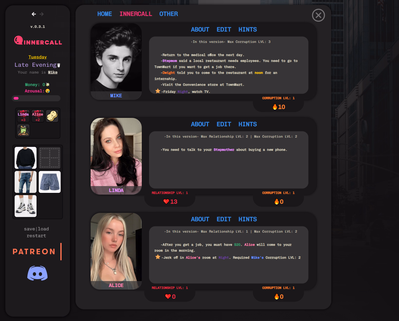 HTML Abandoned Innercall [v0.3.1 Public] [Cerbee]