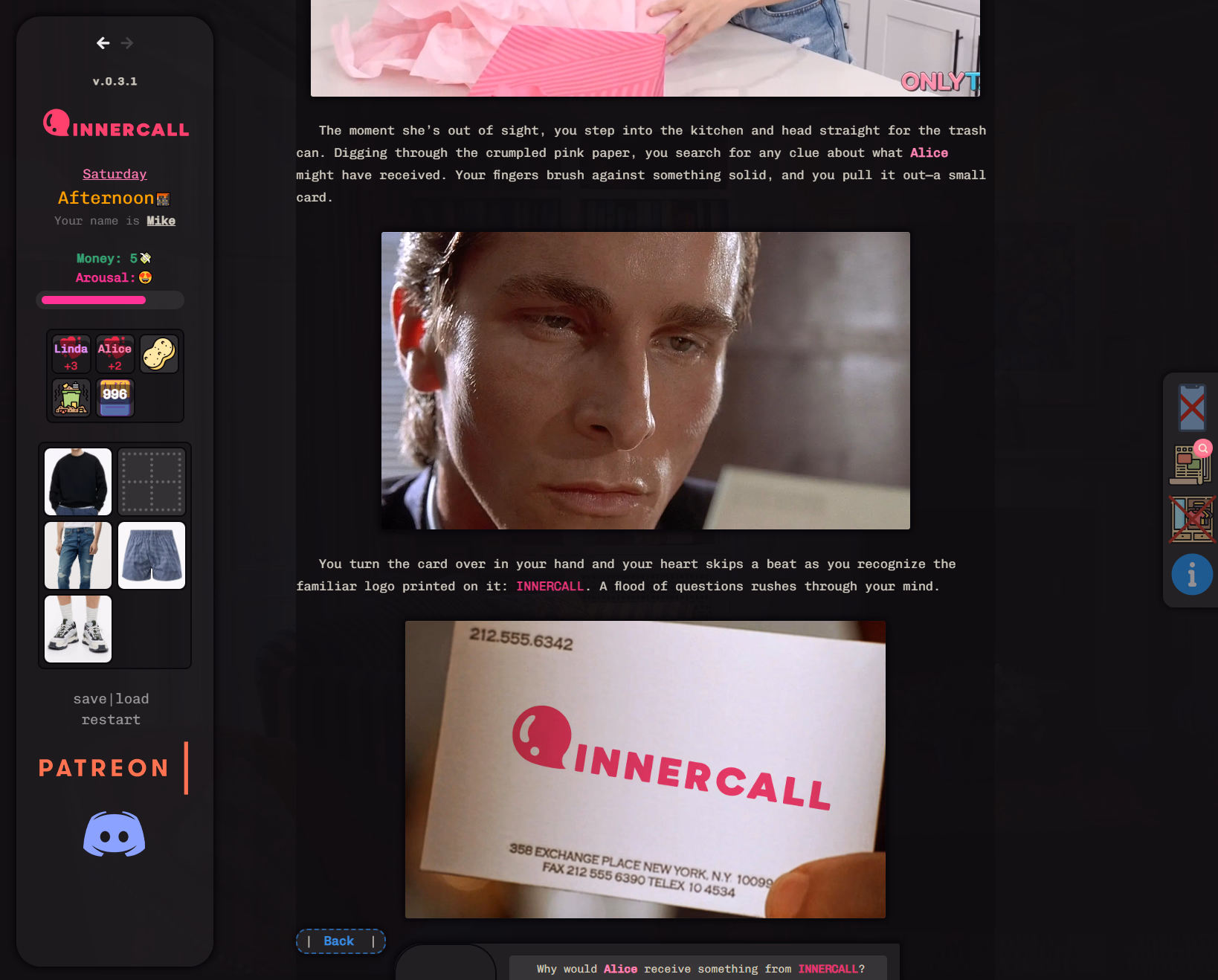 HTML Abandoned Innercall [v0.3.1 Public] [Cerbee]