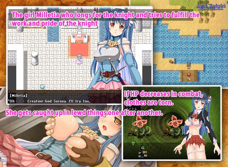 RPGM Completed Azul Knight - Milletia of the Blue Sword [v1.0] [Almonds & Big Milk]