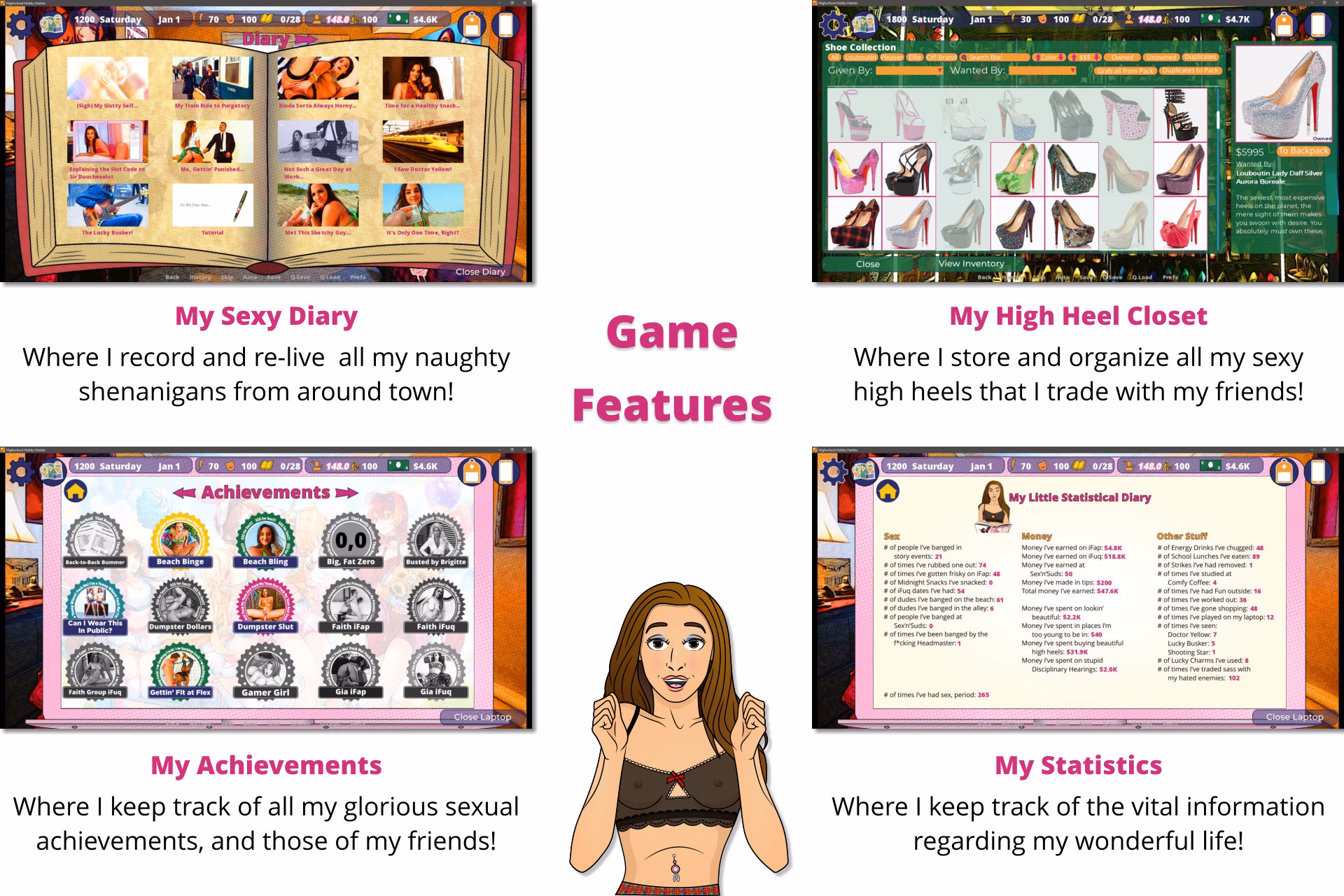 Ren'Py High School Hobby Harlots [v1.18 Free] [Hobby Harlot Games]