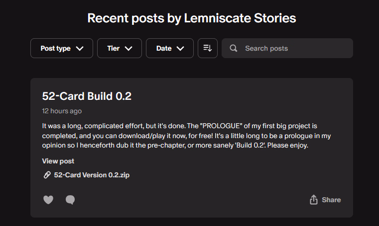 HTML 52-Card [v0.201] [LemniscateStories]