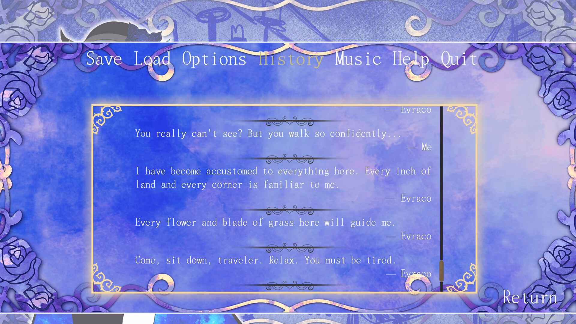 VN Ren'Py Completed Days with Evraco - The Blind Witch in Blue Forest [v1.0] [Just kidding entertainment / Plumko]