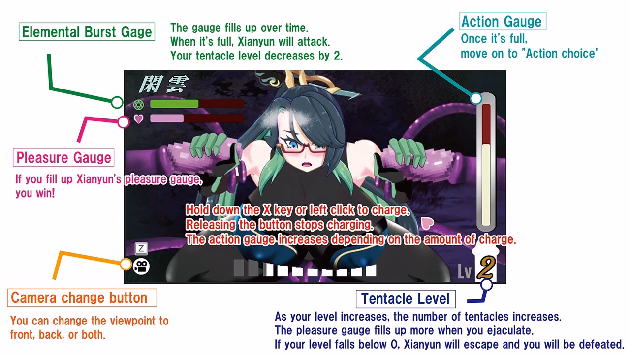Unity Completed Ejaculation Fight Xianyun VS Tentacles [Final] [OSARUMODE]