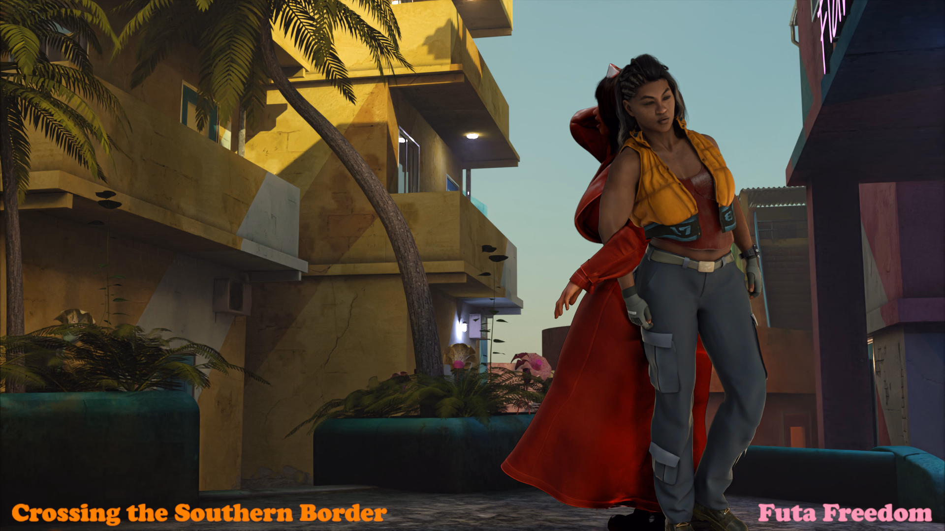 VN Ren'Py Crossing the Southern Border: Futa Freedom [v0.63] [Sir Honkalot]