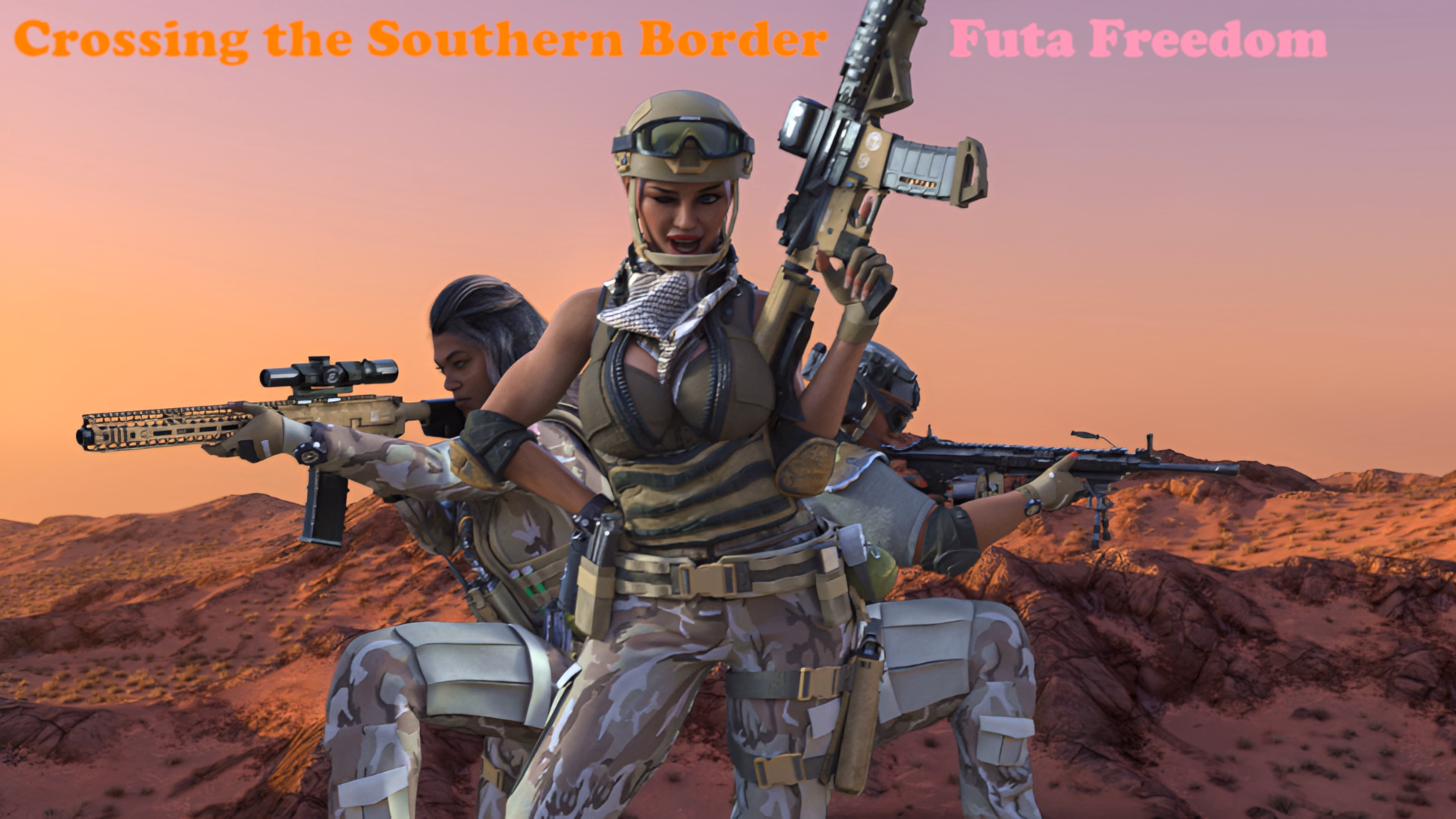 VN Ren'Py Crossing the Southern Border: Futa Freedom [v0.63] [Sir Honkalot]
