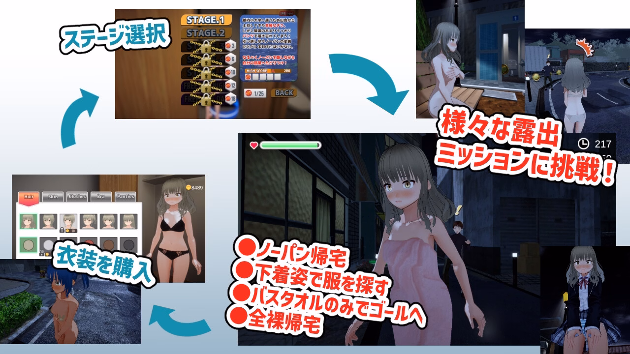 Unity Completed Returning home naked ~ Nagisa Kusanagi wants to go home ~ [v2.0.2] [okujonohosomiti]