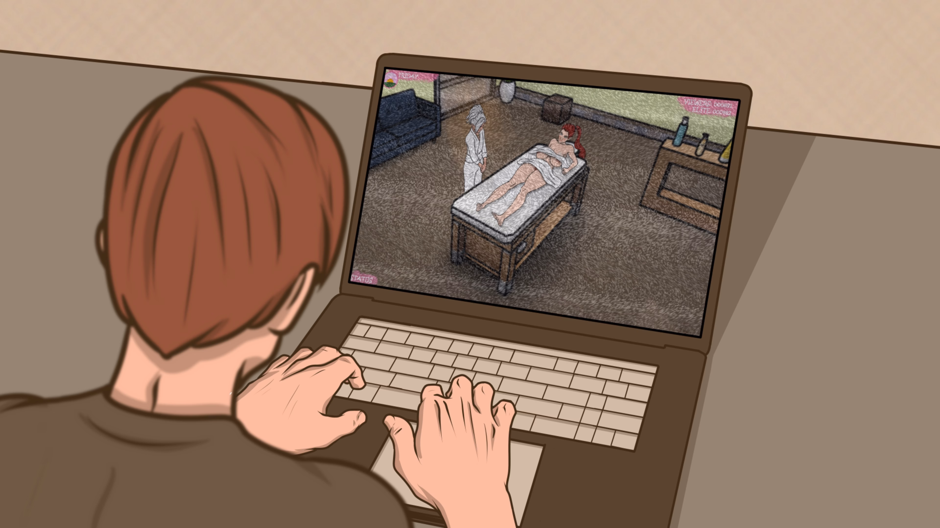 VN Ren'Py Lust Town, Amanda’s road to porn [v1.3] [NOSY GULL]