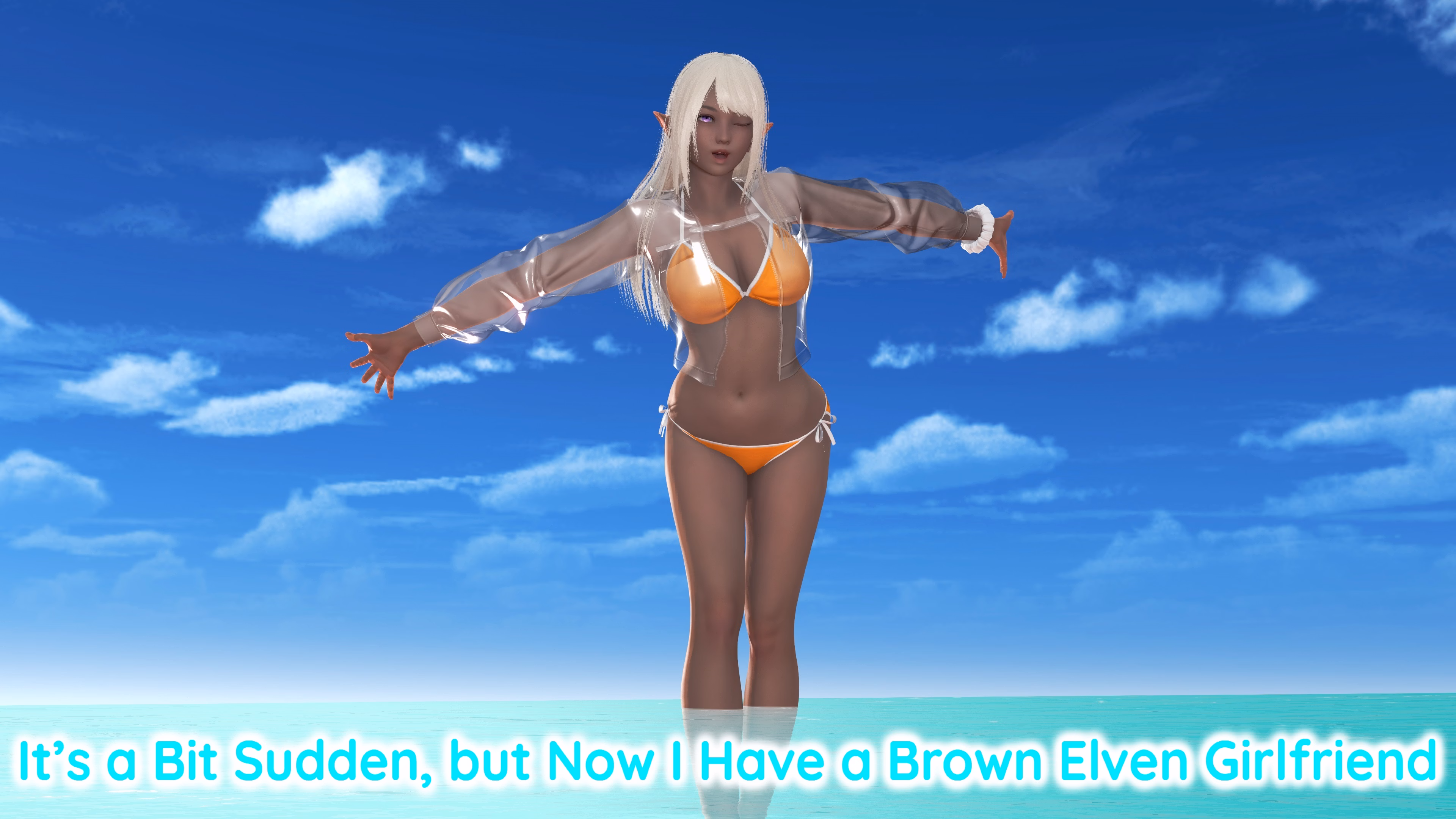 VN Ren'Py It's a Bit Sudden, but Now I Have a Brown Elven Girlfriend [v0.07] [S3 Digital] download