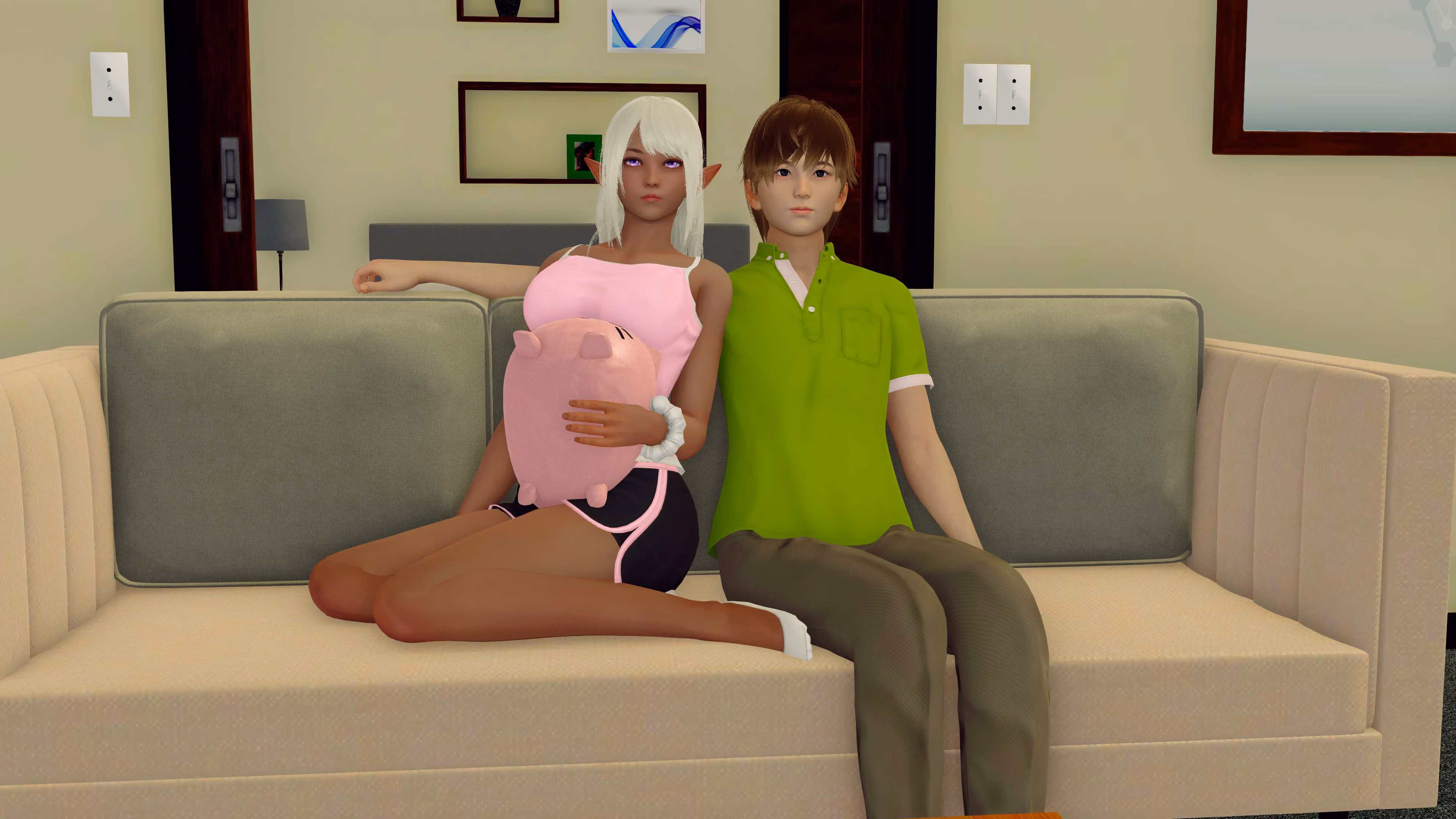 VN Ren'Py It's a Bit Sudden, but Now I Have a Brown Elven Girlfriend [v0.07] [S3 Digital]