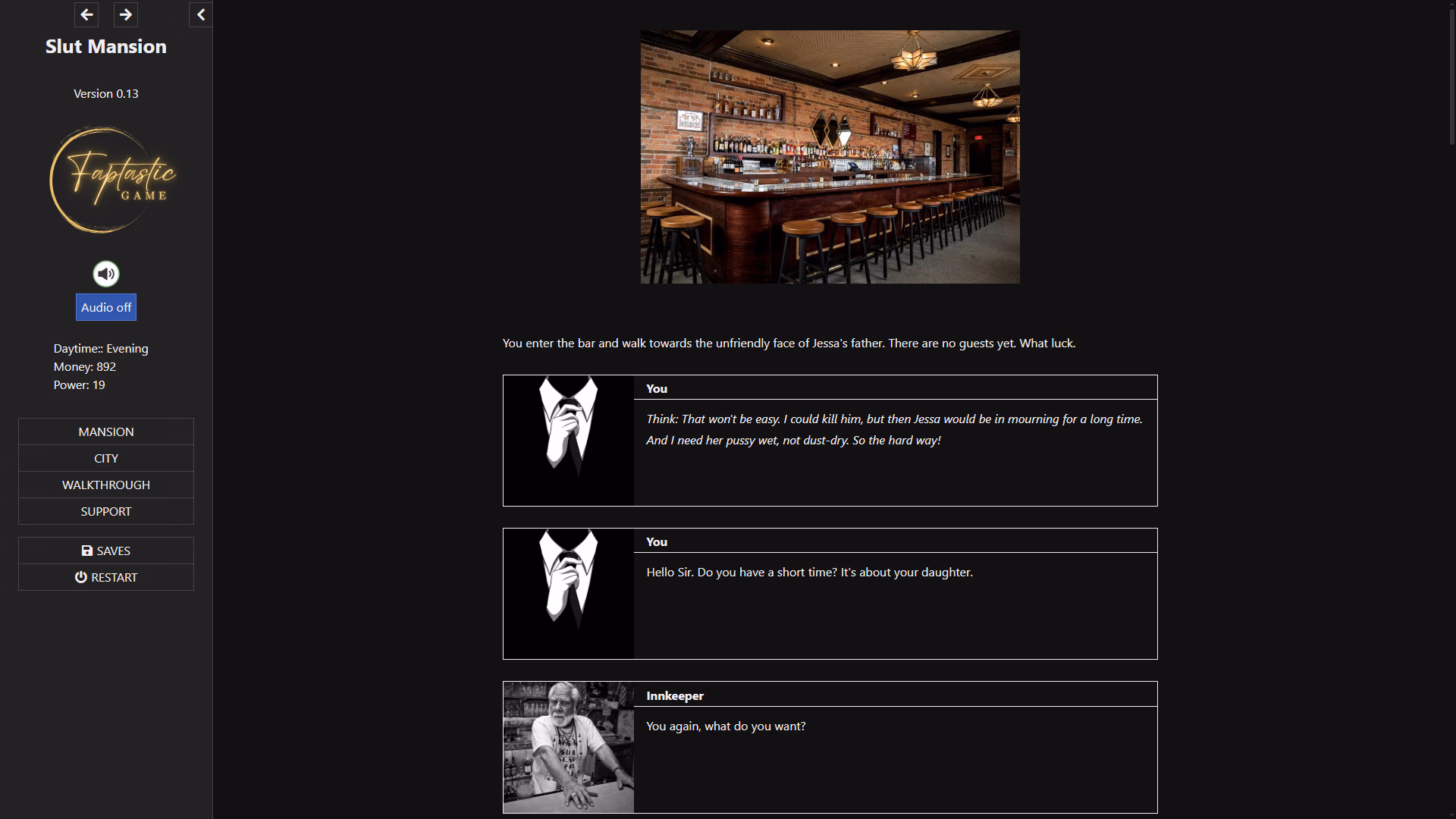 HTML Abandoned Slut Mansion [v0.20] [Faptastic Game]