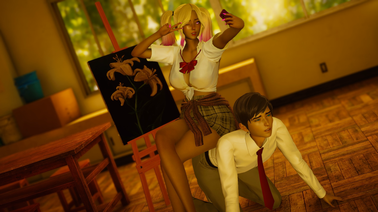VN Ren'Py Naomi: Breaking the Queen Bee [Act 2 P2 Fix1] [Saf-Tea]