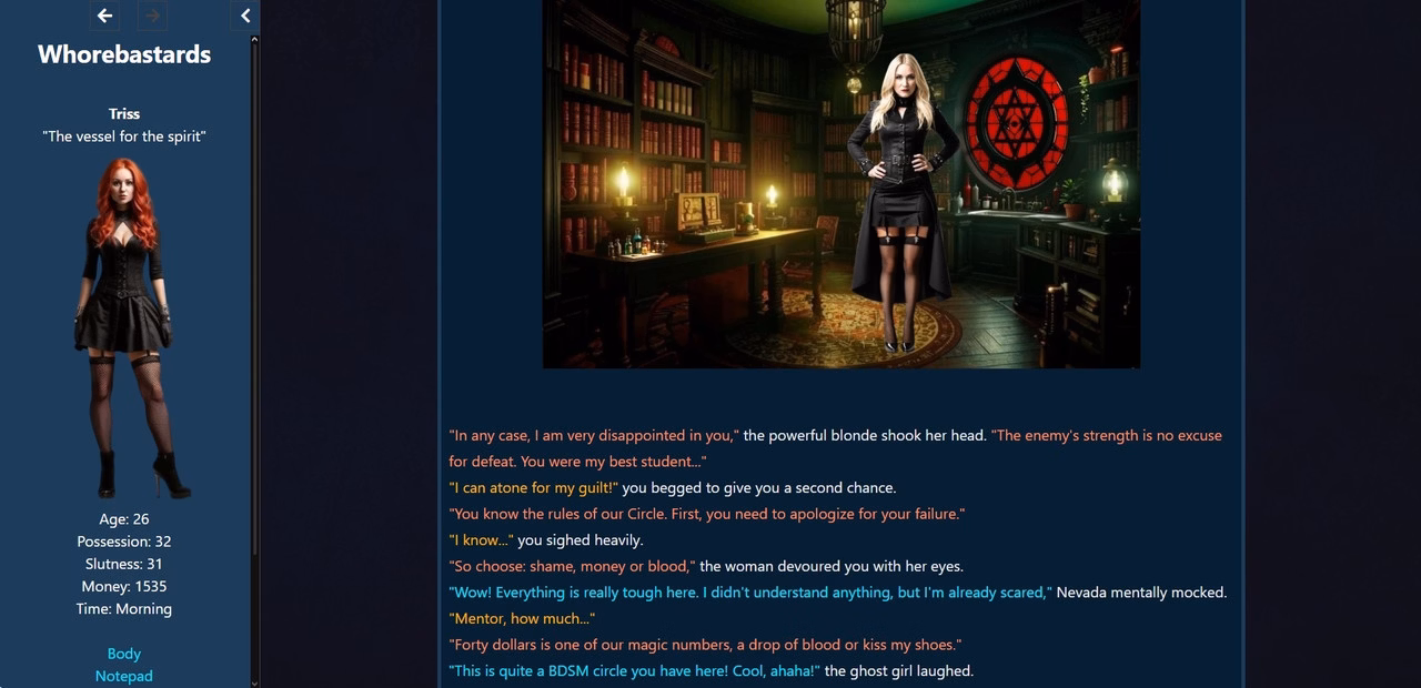 HTML Abandoned Whorebastards [v0.55] [Blood-Red Circus/wwall]