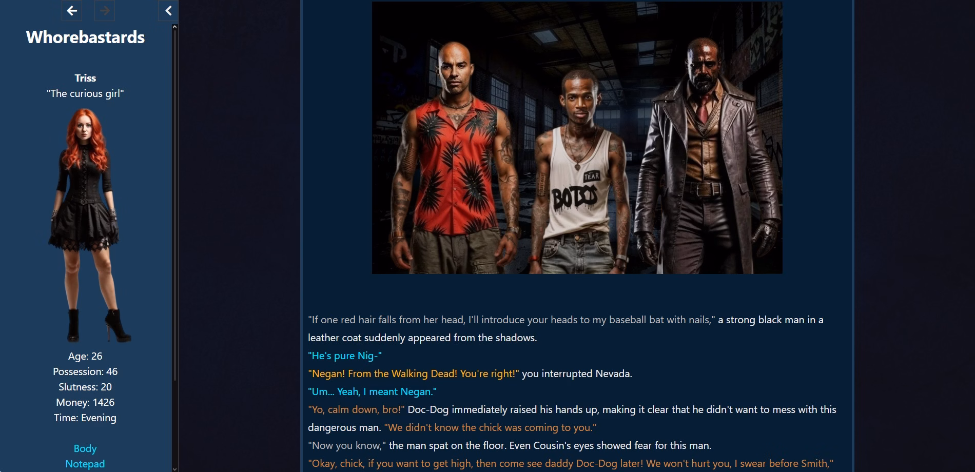 HTML Abandoned Whorebastards [v0.55] [Blood-Red Circus/wwall]