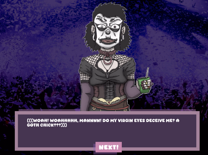 VN Unity Completed Approach the weird Goth Girl at the Party! [v1.0] [Nuskadamo]