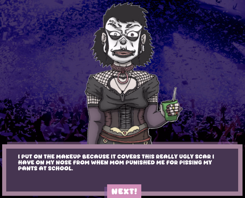 VN Unity Completed Approach the weird Goth Girl at the Party! [v1.0] [Nuskadamo]