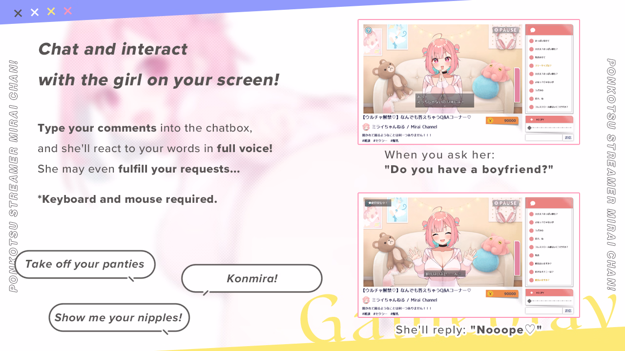 RPGM Completed No-good Streamer Mirai-chan! (Now accepting lewd comments) [Steam + DLC] [Muneniku Tabetai]