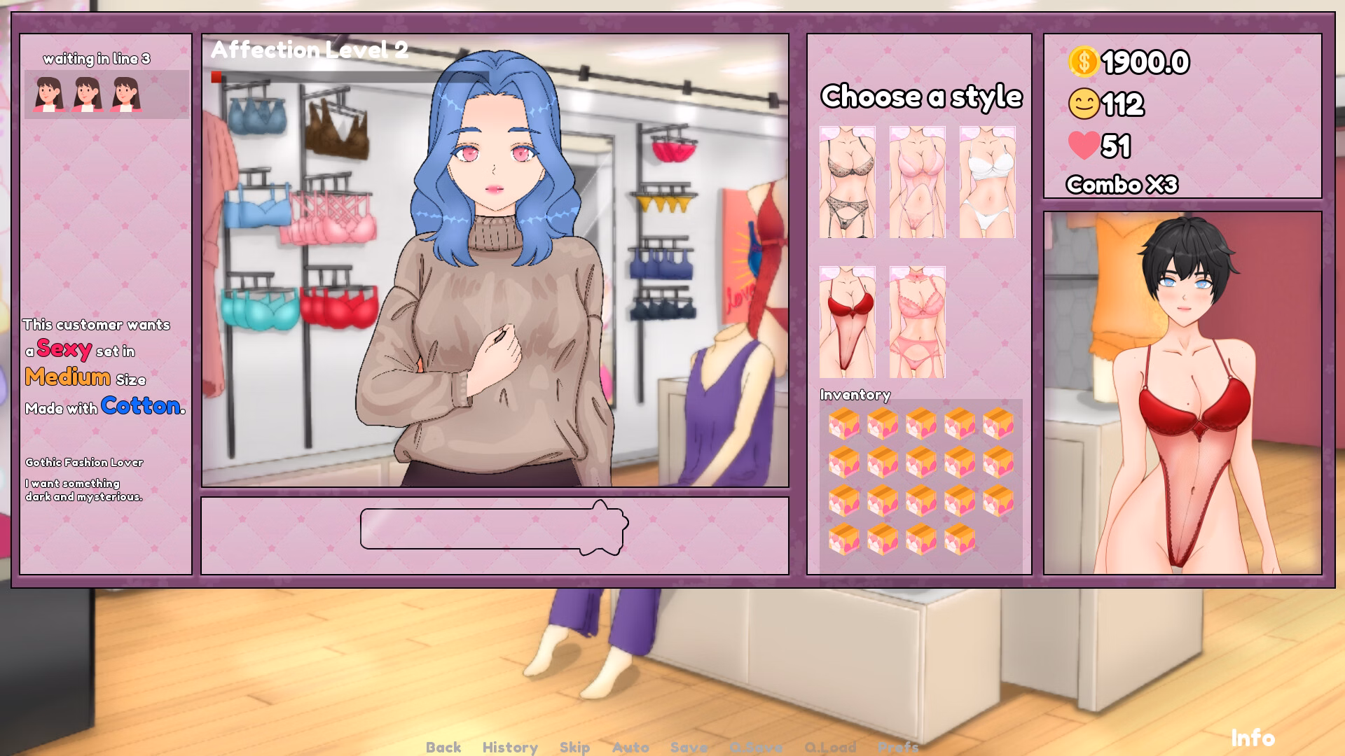 VN Ren'Py Pookie's Lingerie Shop [Demo v0.0.1D] [realpookie]