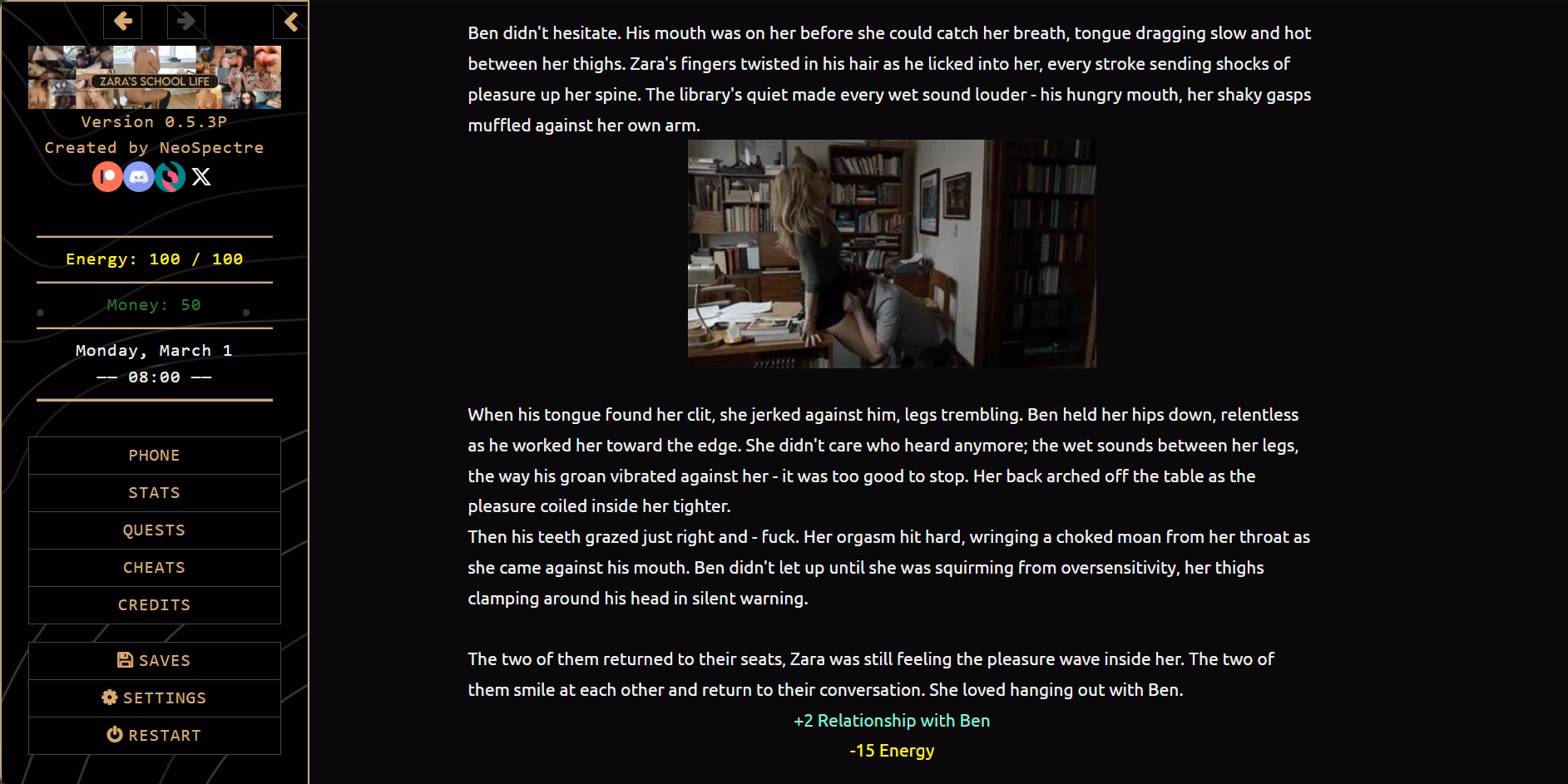 HTML Zara's School Life [v0.7b] [NeoSpectre]