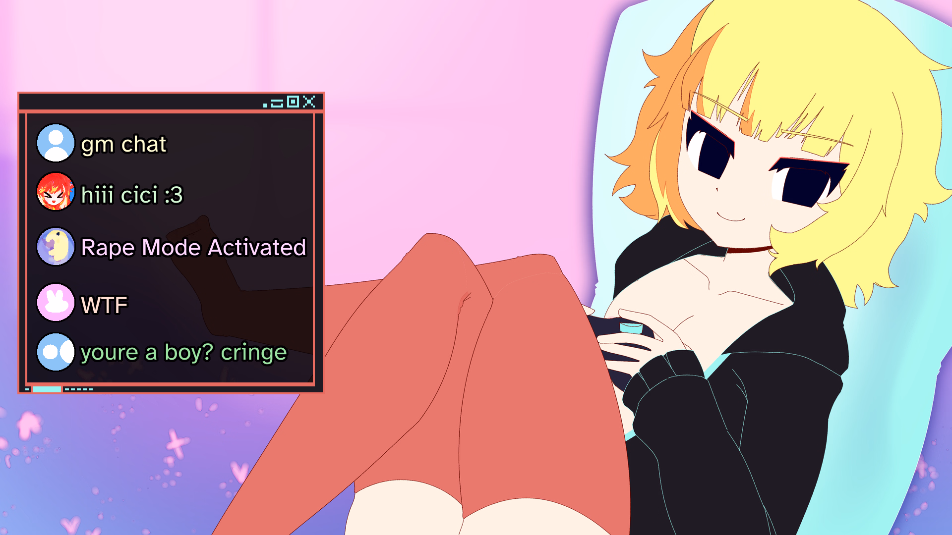 Ren'Py Completed Femboy Streamer [v1.0] [Pepperjak]