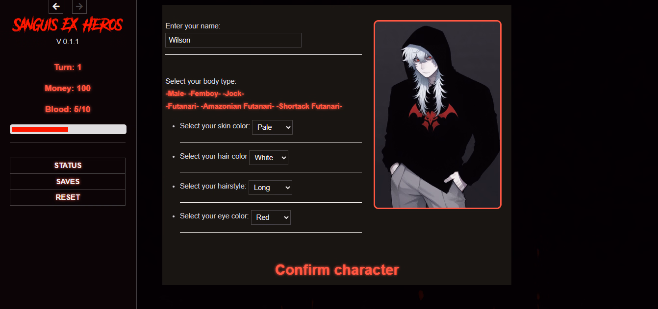 HTML Sanguis Ex Hero [v0.8.1] [Spiderling]