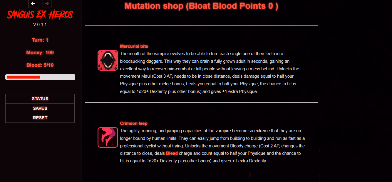 HTML Sanguis Ex Hero [v0.8.1] [Spiderling]